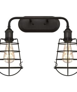 Westinghouse 6336400 Oliver 2 Light 18-11/16"W Wall Sconce - Oil Rubbed Bronze