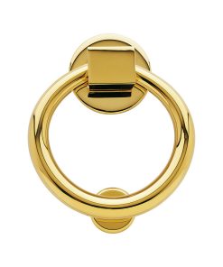 0195003 Ring Door Knocker, Lifetime Brass