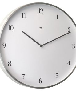 15" Brushed Aluminum Designer Wall Clock Bodoni