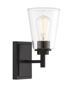 Westin Wall Sconce, Matte Black, 1-Light
