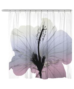 "Wild Grape" Hibiscus X-Ray Flower Shower Curtain