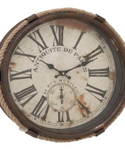 White Metal Coastal Wall Clock 17" x 2" x 17"