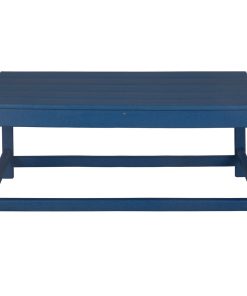 Westintrends Outdoor Patio Classic Adirondack Coffee Table, Navy Blue