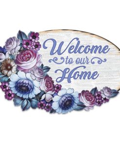 Welcome to Our Home Wooden Door Hanger