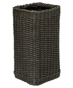 Wicker Umbrella Stand With Water Catch