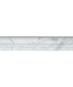 12"x2"Carrara White Marble Moulding, Chair Rail Moulding, Polished, Set of 10