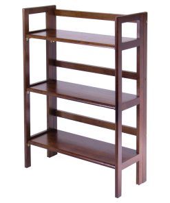 Winsome Wood 3-Tier Folding And Stackable Shelf, Wide