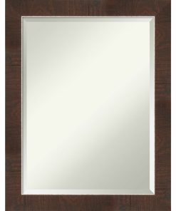 Wildwood Brown Narrow Bathroom Vanity Wall Mirror, 22x28