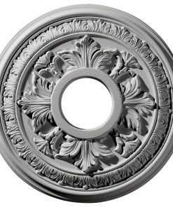 15 3/8"OD x 4 1/4"ID x 1 1/2"P Baltimore Ceiling Medallion, Pearl White