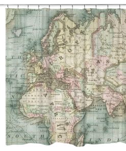 World Map Shower Curtain