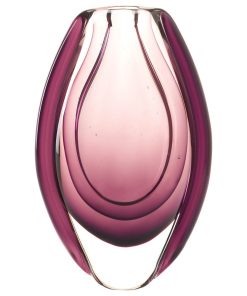 Wild Orchid Art Glass Vase