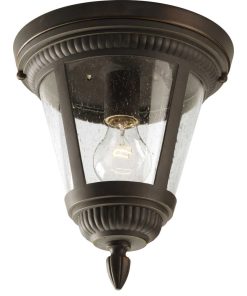 Westport 1 Light Outdoor Ceiling Light, Antique Bronze