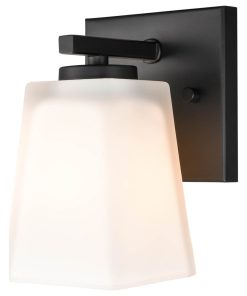 1 Light 4.5 in. Matte Black Vanity