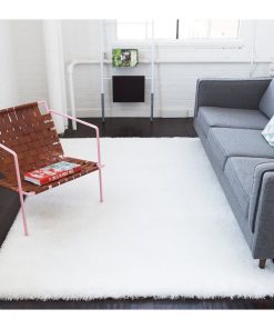 Well Woven Feather Liza Modern Solid Soft Plush White Area Rug 3'3'' x 5'