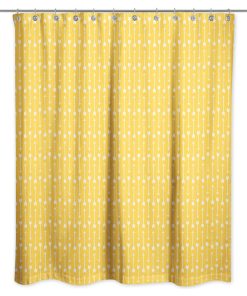 Yellow Arrows Pattern Shower Curtain