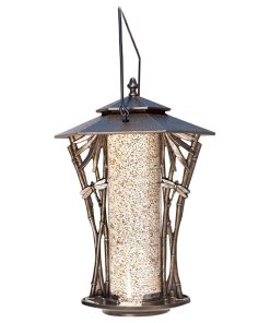 12"x12"x19" 12" Dragonfly Silhouette Feeder, French Bronze