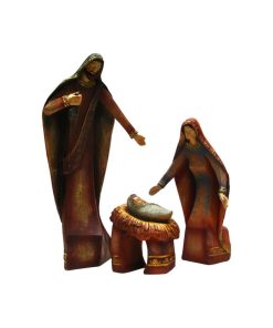 Wood-Look Holy Family Set