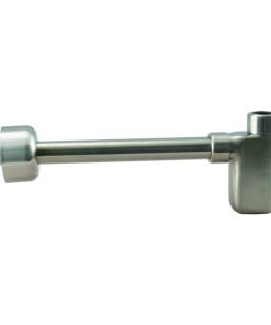 1.25" X 1.25" Flat Euro Trap With High Box Flange In Satin Nickel
