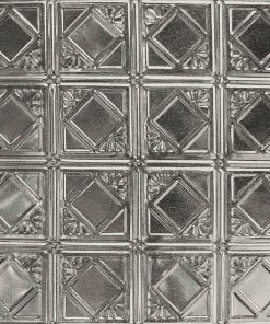 Tin Ceiling 5-Pack Kit, 2' x 2', Stainless Steel Pattern #19