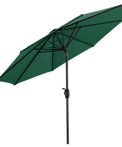 Westintrends 9 Ft Outdoor Patio Market Table Umbrella with Tilt and Crank, Dark