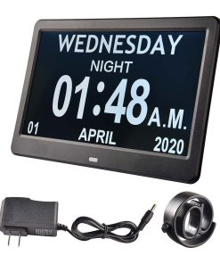 Yescom 10" LCD Day Clock Digital Calendar Dementia Display Elderly Home Office