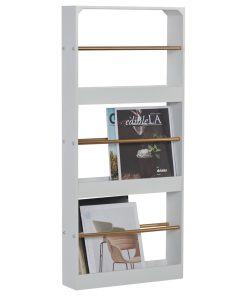 White Wood Glam Wall Shelf 16" x 4" x 36"