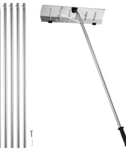 Yescom 21ft Roof Snow Rake Ice Scraper Sectional Pole Length Aluminum Blade