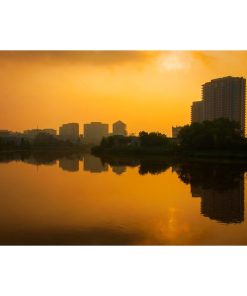 "Wilmington at Sunrise" Urban Landscape Photo Unframed Wall Art Print, 20"x24"