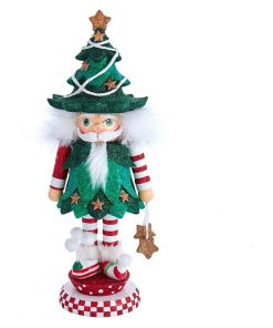 12.5" Hollywood Jolly Tree Christmas Hat Nutcracker