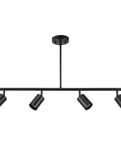 Willard 4-Light Matte Black Adjustable Height Track Lighting