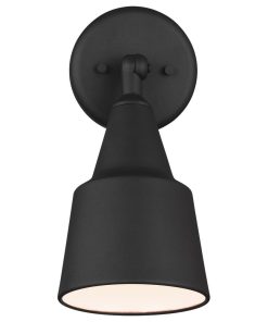 1-Light Adjustable Swivel Flood Light, Black
