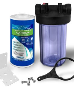 10" Transparent Big Blue Whole House Water Filter With GAC Filter Cartridge