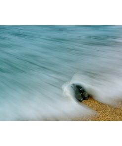 "Whelk Seashell & Misty Wave" Nature Photo, Coastal Unframed Wall Art Print, 20"