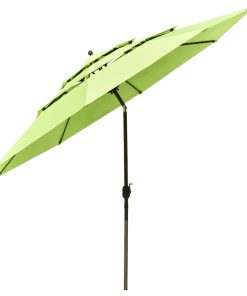 Yescom 11 Ft 3 Tier Patio Umbrella with Crank Handle Push to Tilt Aluminum Pool