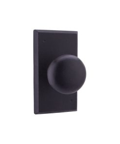 Weslock Wexford Square Privacy Lock, Adj. Backset, Full Lip Strike Black Finish