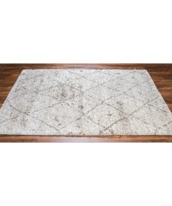 Well Woven Madison Shag Moroccan Lattice Rug, Vanilla, 5'x7'2''
