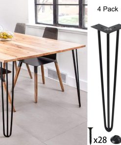 ZEKOO Hairpin Table Legs Set for Furniture Leg Coffee Table Home (3-Rod), 28''