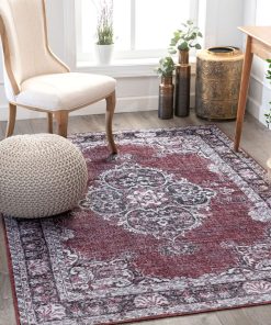 Well Woven Nile Tarifa Vintage Bohemian Medallion Red Area Rug, 3'9" X 5'7"