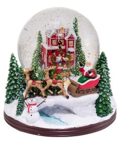 120MM Battery-Operated USB LED Musical Santa Water Globe
