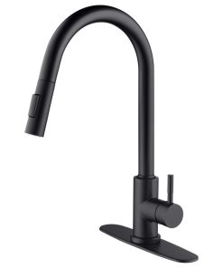 Wellfor Touch Kitchen Sink Faucet With Pull Down Sprayer, Single-Handle, Matte B