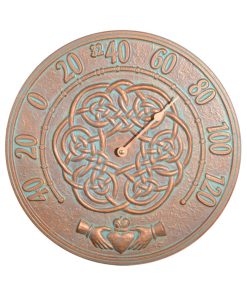12" Diameter Irish Blessing Thermometer, Copper Verdi
