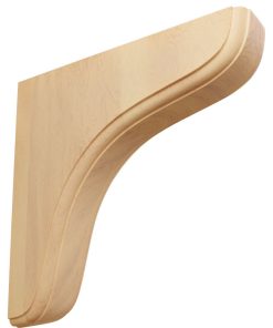 1 3/4"Wx7 1/2"Dx7 1/2"H Eaton Wood Bracket, Red Oak, 4-Pack