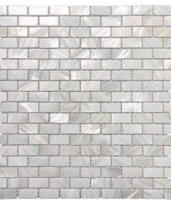 11.8"x 11.8" Mother of Pearl Shell Mosaic Tile, Set of 10, A19