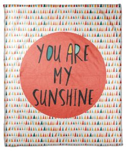 You Are My Sunshine - Orange 50x60 Coral Fleece Blanket