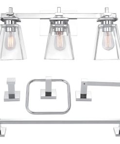 Yorke 5-Piece Chrome All-In-One Bathroom Set