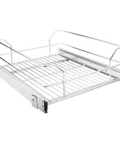 14-3/8" Polished Chrome Pullout Basket for 15" Cabinet Opening