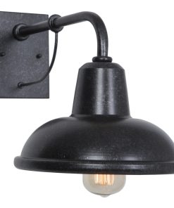 Yosemite Steel One Light Sconce With Stone Finish 24301-1ST