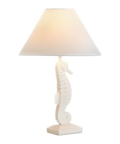 White Seahorse Table Lamp