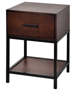 WELLAND 1-Drawer Nightstand Solid Wood End Table