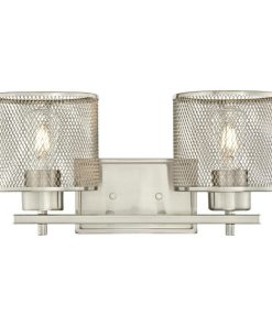 Westinghouse 6327700 Morrison 2 Light 8" Tall Wall Sconce - Brushed Nickel